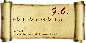 Fábián Otília névjegykártya